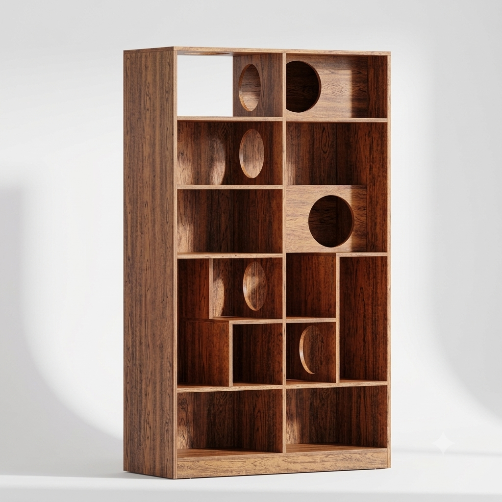 Cat Climbing Bookcase with Hidden Litter Cabinet