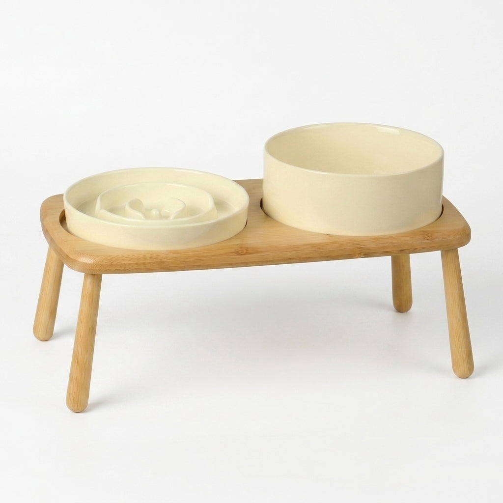 Elevated Ceramic Pet Feeding Station